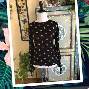 Black Patterned Blouse